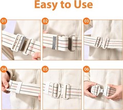 Alloy Buckle Gait Belt – 60-Inch Adjustable Support for Safe Transitions