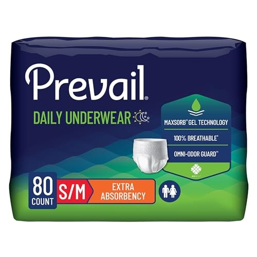Prevail Daily Protective Underwear Medium 80 Count Maximum Absorbency