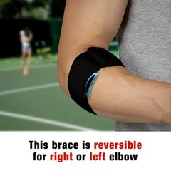 ACE-229032 Tennis Elbow Support, One Size Fits Most, Black, 1 Count (Pack of 1)
