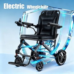 JIEXOTRI 500W Power Wheelchair Foldable Joystick Seat Belt Anti-tip 360lb
