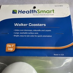 HealthSmart Walker Coasters/Glides/Caps set of 2 fits 1″ legs New in Package