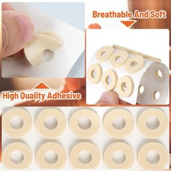 60 Pieces Corn Cushions, Soft Latex Foam Self Adhesive 60 Pieces, Beige