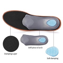 Orthotic Insoles Arch Support Flat Feet PU Leather Orthopedic Shoe Inserts