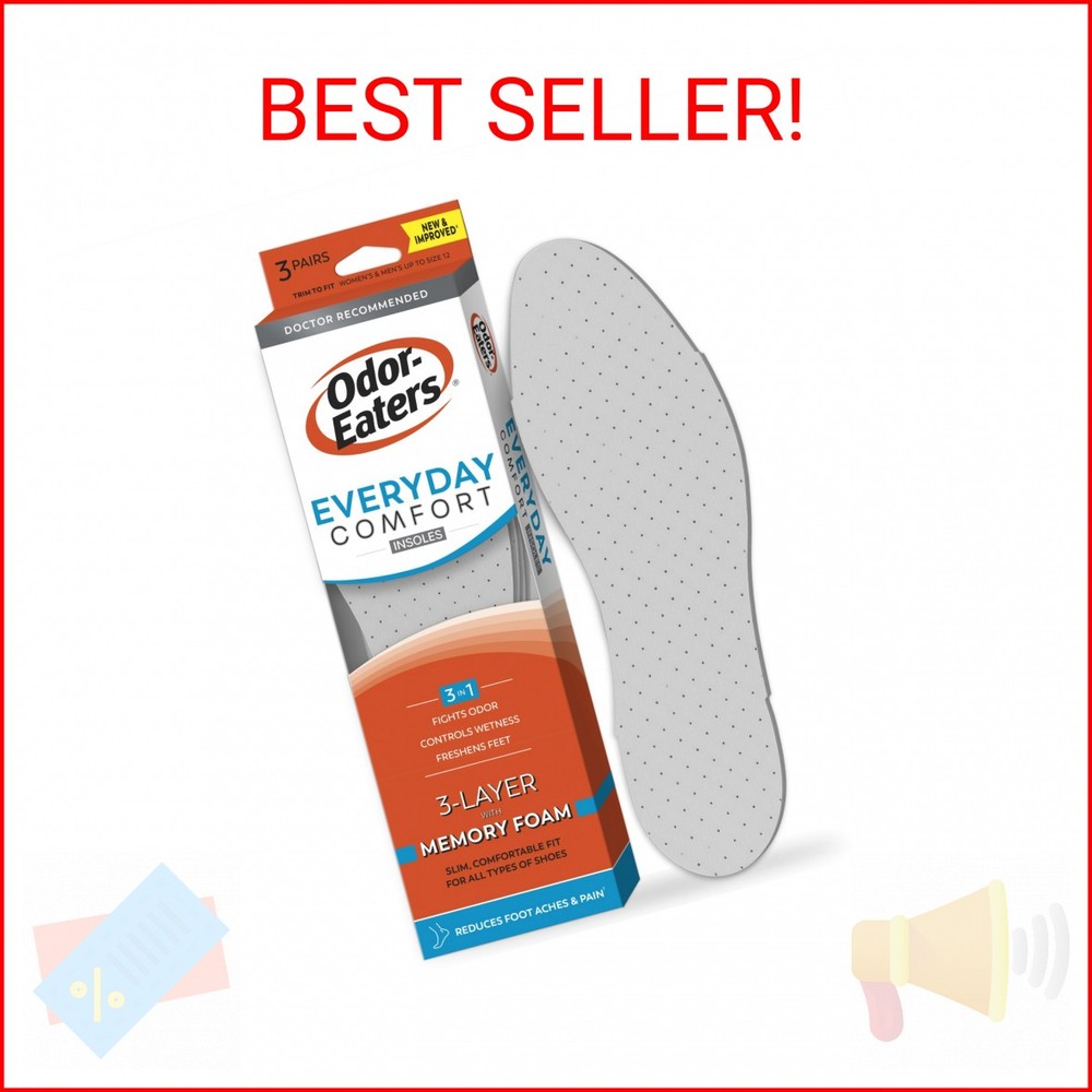 Odor-Eaters Everyday Comfort Insoles 3 ct.