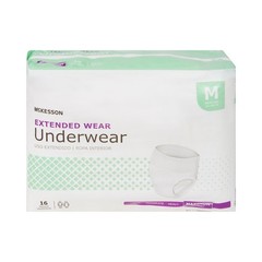 McKesson Adult Disposable Cloth Underwear Maximum Absorbency – Size M 64 Count