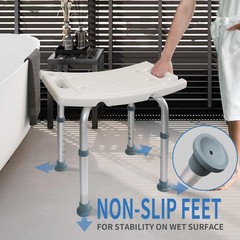Shower Chair Seat 350lb Bath Stool Padded Height Adjustable Bathtub Seat Bench