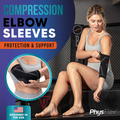Elbow Brace 2 Pack Compression Sleeves for Tendonitis Tennis Golfer Pain Relief