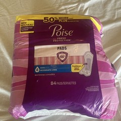 Poise Incontinence Pads for Women 4 Drop Moderate Absorbency Long Length 84 Ct