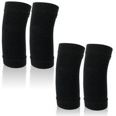 2PCS Elbow Compression Sleeve Breathable Support for Tennis Golf Workout Black