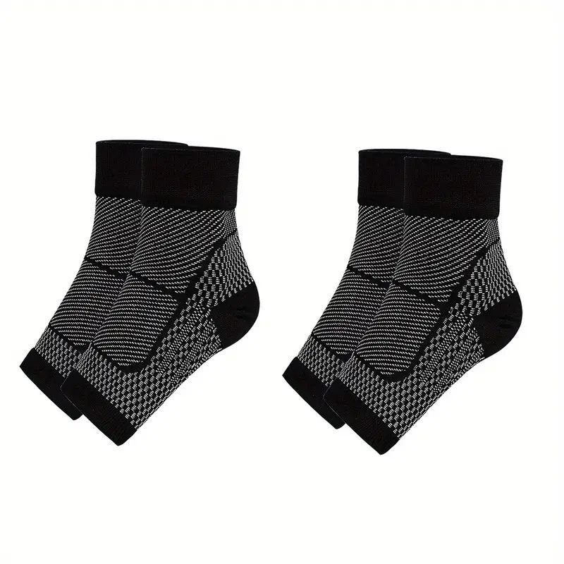 2 Pairs Compression Socks Ankle Sleeve for Plantar Fasciitis Achilles Tendonitis