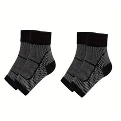 2Pairs Compression Ankle Socks Short Foot Sleeves for Plantar Fasciitis Pain USA