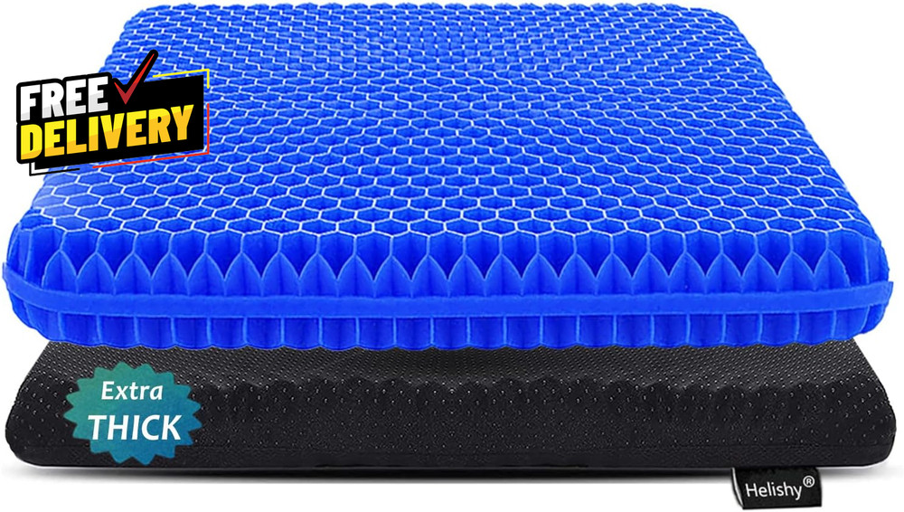 Gel Seat Cushion for Long Sitting Extra Thick Gel Cushion for Wheelchair So…..