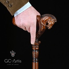 Pegasus Walking Cane Stick for men women Ergonomic Handle Horse Head GC-Artis RH
