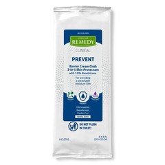 Medline Remedy Clinical 3-in-1 Barrier Cream Cloth, 8 count 32 Packs, 8 x 8 i…