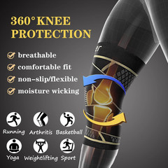 2 Pcs Copper Knee Compression Sleeve Plus Size Joint Support Running Gym Unisex