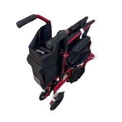 Medline Ultralight Transport Wheelchair , 300 lb – Red, MDS808200F2RC 19in.