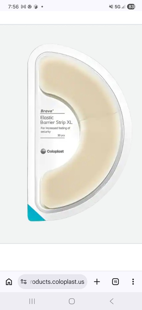 Coloplast Brava Elastic Barrier Strip XL 30 pcs, Ostomy Care #12076