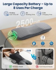COMFIER Smooth Spine Triple Fusion Back Massager with Graphene Heat, 3-in-1 C…