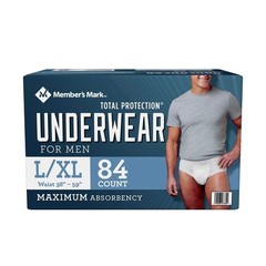 Members Mark Member’s Total Protection Underwear Large/Extra Large, Gray
