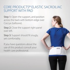 Core Products Elastic Sacroiliac Support with Pad, 2X-Large, New w/o Packaging