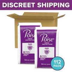 Poise Incontinence Pads for Women, 6 Drop Ultimate Absorbency, Regular Length