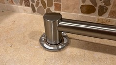 Moen YG0418BN Align 18-Inch Modern Designer Grab Bar Brushed Nickel Bent Flanges