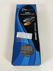 FootScientific Arches Type 1 Flat Feet Insoles Women 8-8.5 Men 6-6.5