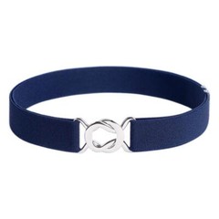 Adjustable Elastic Stretch Belt for Women 2.5cm Wide Metal Ring Buckle No Hassle