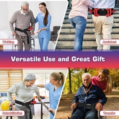 Gait Belt with Handles – Transfer Belts for Seniors, Bariatric, Disabled, Eld…
