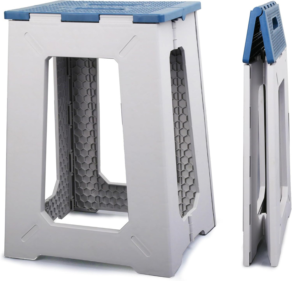 Foldable Small Waterproof Plastic Corner Stool for Bathroom – Foldable Non-Slip