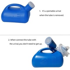 YUMSUM 3000ML Large Male Urinal,YUMSUM Portable Mens 3000 ML, Blue With Hose