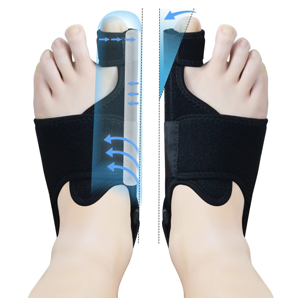 MOONSMILE 1 Pair Foot Bunion Corrector for Women & Men, Night One Size, Black