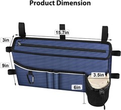 Large Walker Tote Bag Folding Walker Attachment Storage Basket Mobility Aid Acce