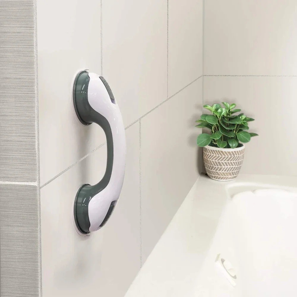 1/2Pack Shower Grab Bar 12 Shower Suction Bar Handle Bathroom Safety Grip Handle