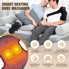 Electric Heated Vibration Knee Joint Brace Therapy Shoulder Massager Pain Relief