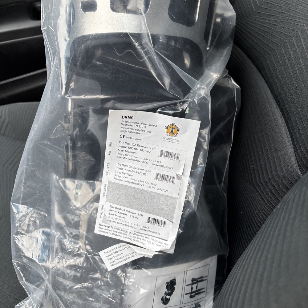 DR MEDICAL DRMS -The DUAL OA Reliever Left Knee Brace KB0104-147L-02 Medium -NEW