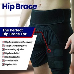 Hip Brace Compression Groin Support Wrap for Sciatica Pain Relief Thigh Recovery