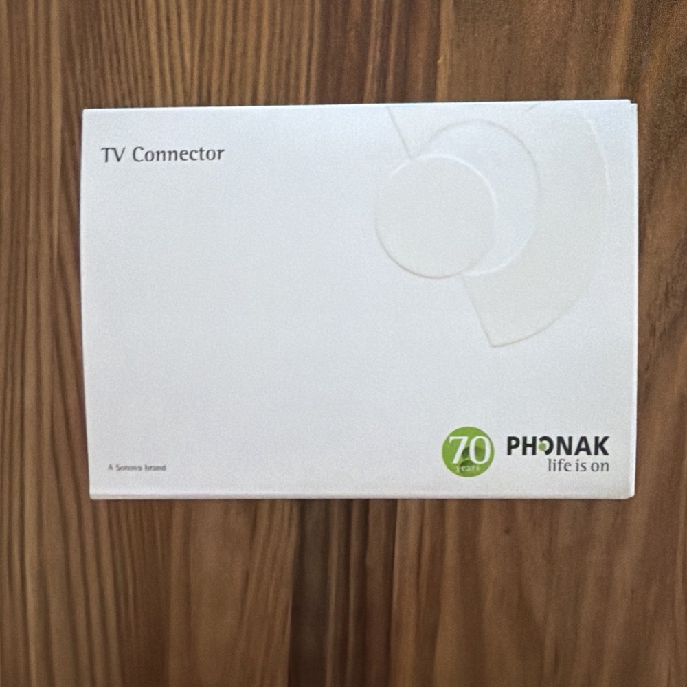 Phonak Bluetooth TV Connector With Optical Cable & Power Cord Open Box