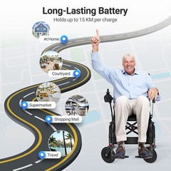 Used Foldable Intelligent Electric 500W Power Mobility Wheelchairs All Terrain