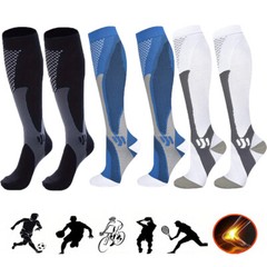 1 Pair Compression Socks Stockings Sports Women Men Knee High Medical 20-30 mmHG