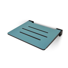 Seachrome 18 In. Silhouette Slimline Folding Wall Mount Shower Bench Seat, Sea C