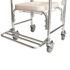 4 in 1 Commode Chair 300lbs Aluminum Shower Wheelchair Bath Seat Medical Elderly