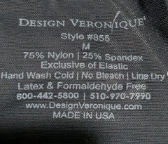 Choose Design Veronique Zippered Full Body Girdle M 855 Crotchless Straps