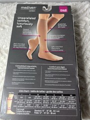 mediven Comfort Compression Socks Calf Closed Toe Ebony Anti-microbial