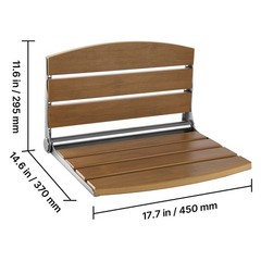 Uimoso Foldable Shower Seat Wall Mounted Folding Shower Bench 400LBS Capacity