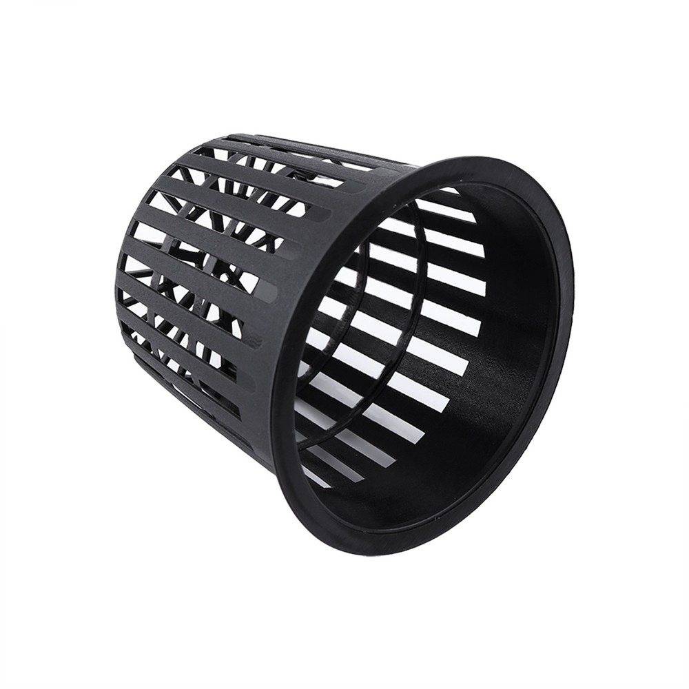10pcs Heavy Duty Mesh Pot Net Cup Basket Hydroponic Plant Grow Clone Black AP9