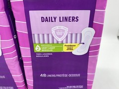 Poise Daily Liners Regular Length Very Light #2 Absorbency Lot of 2- 48 ct each