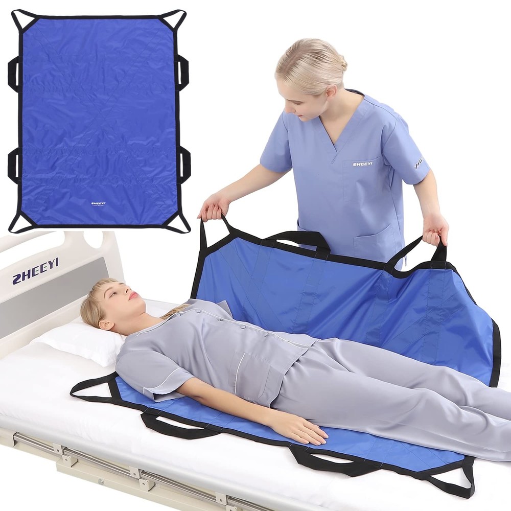 ZHEEYI Multipurpose 43″ x 36″ Positioning Bed Pad with x 36″, Blue