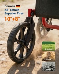 Lightweight Folding Rollator Walker with Seat for Seniors Adjustable Height350lb