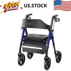Z21 Rollator Walker with Seat 350lb Capacity 8″ All Terrain Wheels Foldable